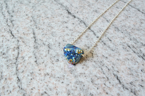 Náhrdelník Silver Blue Rainbow Titanium — foto 3