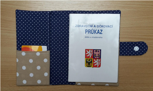 Obal na očkov. průkaz modrobéžový - medvídci č.4 — foto 2