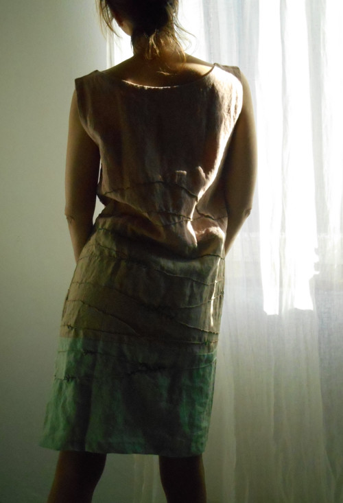 Lněné šaty ... motýlek — foto 2