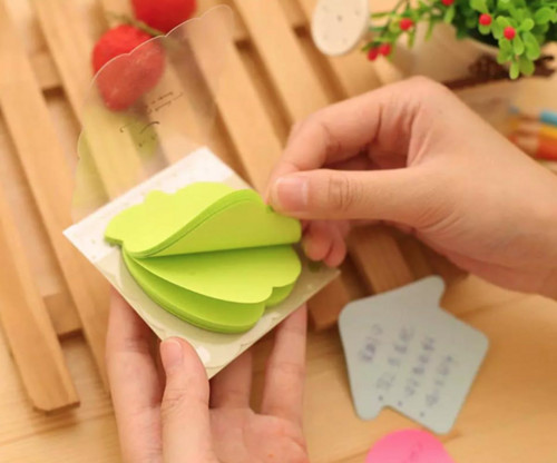 Lepicí lístečky - note pad, zelený, happy house, — foto 4