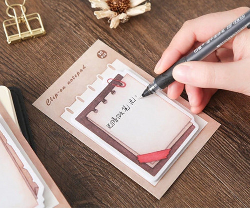 Lepicí lístečky - note pad, jednoduché, retro — foto 3