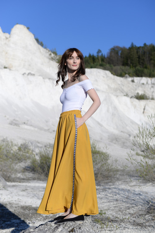 Sukňa Claire- horčica — foto 3