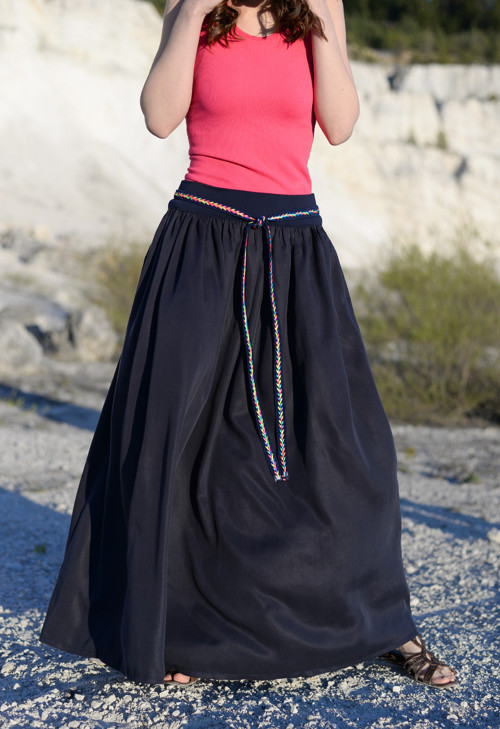 Sukňa Claire- tmavomodrá — foto 3