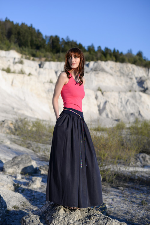Sukňa Claire- tmavomodrá — foto 6