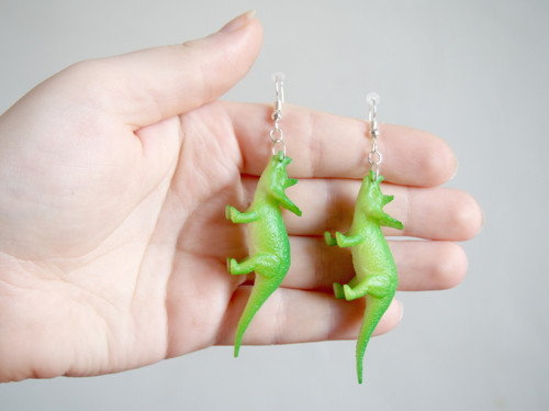 Dinosauří náušnice - Triceratops — foto 2