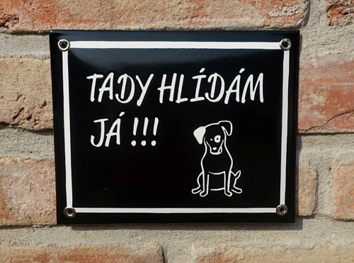 Tady hlídám já - černá s bílou — foto 2