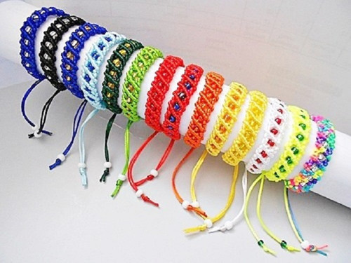 Pletený náramek Shamballa macramé — foto 2