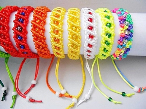 Pletený náramek Shamballa macramé — foto 5