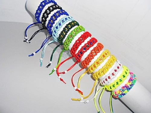 Pletený náramek Shamballa macramé — foto 6