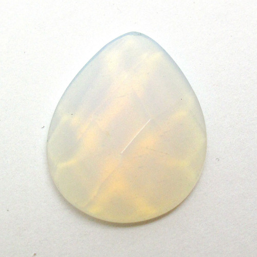 Kabošon broušený opalit kapka 22mm — foto 2
