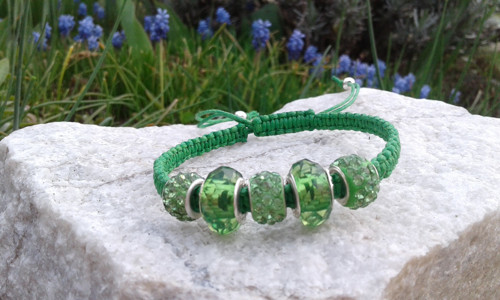 Zelený shamballa náramek — foto 5