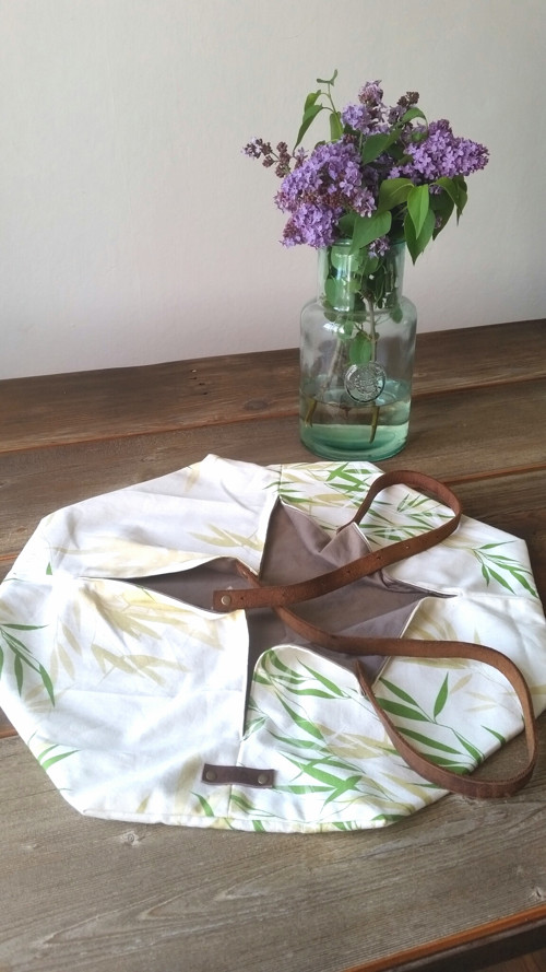 Origami nákupka...potisk bambus — foto 2