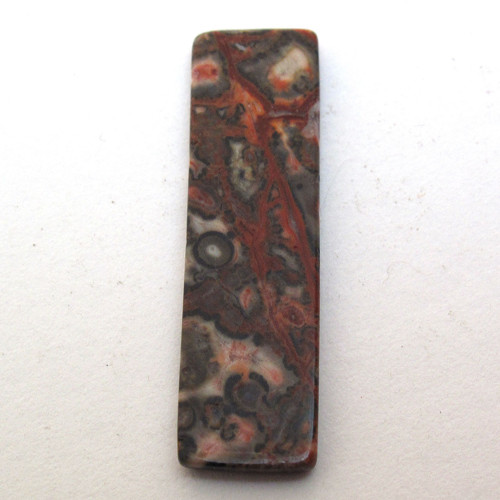 Kabošon leopardí jaspis obdelník 30mm — foto 2