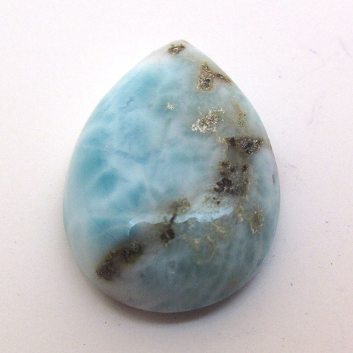 Kabošon larimar kapka 16,2mm — foto 3