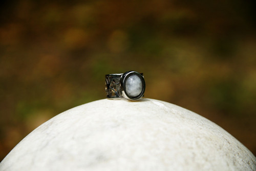 Nerezový prsten ..." Lace and stone " — foto 6
