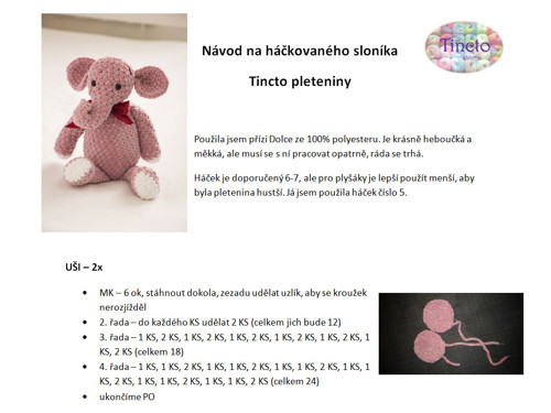 NÁVOD na háčkovaného sloníka — foto 2