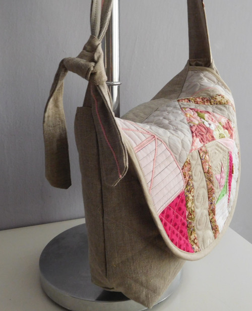 Boho - lněná kabelka s klopou — foto 4