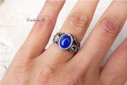 Srdíčko - prsten s lapis lazuli — foto 5