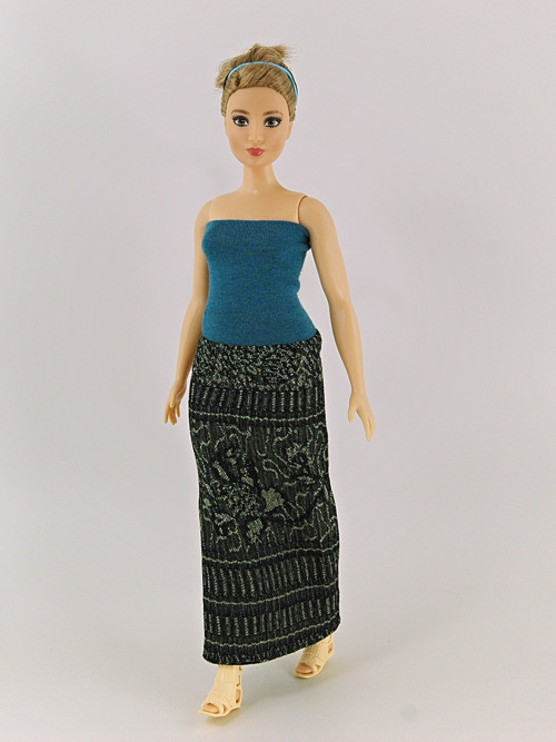 Barbie baculka - Zelenomodré šaty — foto 2