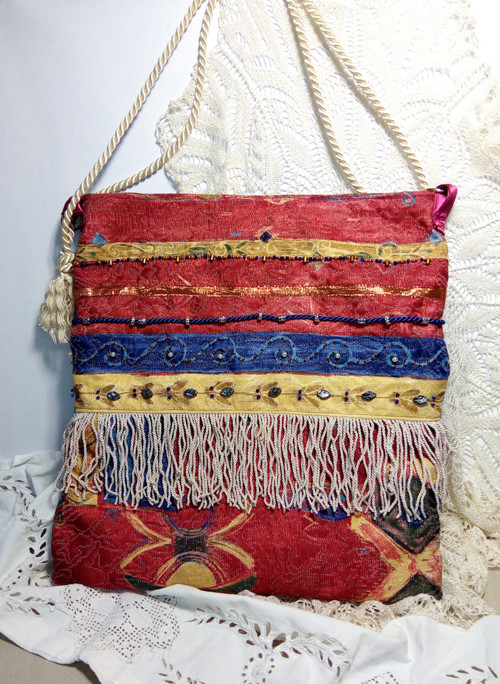 Boho taška červená — foto 3