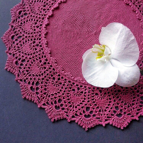 Háčkovaná dečka strukturovaná 30 cm — foto 5