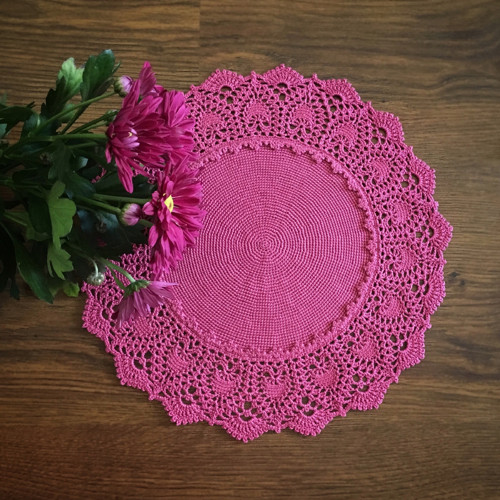 Háčkovaná dečka strukturovaná 30 cm — foto 2