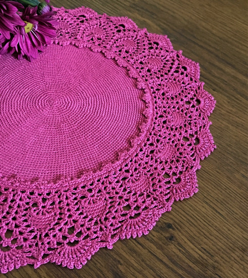 Háčkovaná dečka strukturovaná 30 cm — foto 4