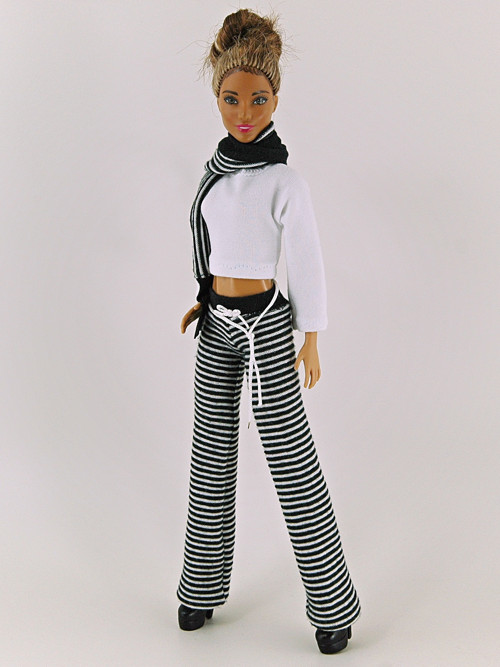 Barbie - Komplet pruhovaný — foto 3