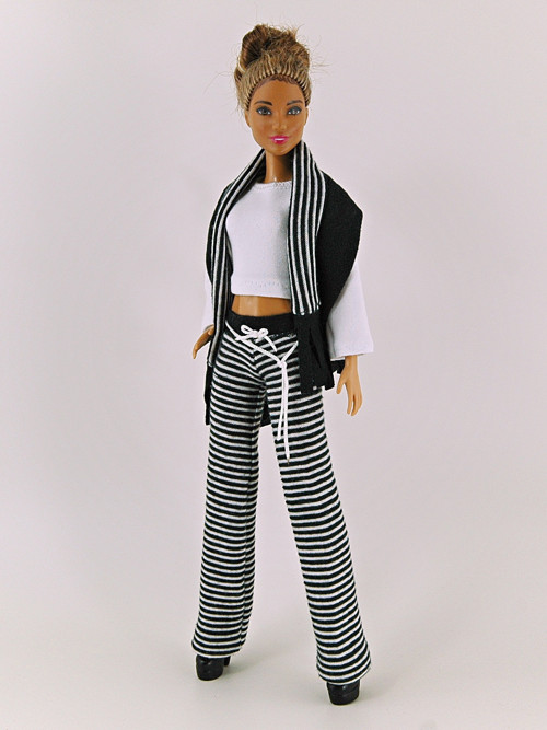 Barbie - Komplet pruhovaný — foto 2