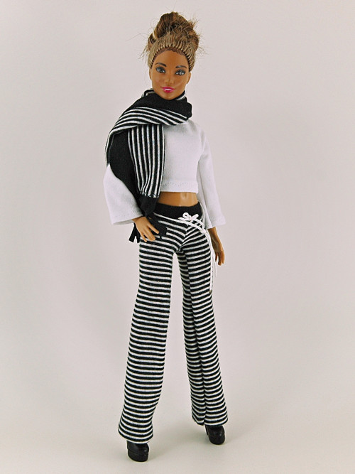 Barbie - Komplet pruhovaný — foto 4