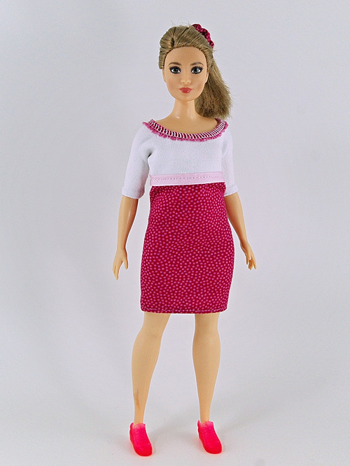 Barbie Baculka - Růžovobílé šaty — foto 2