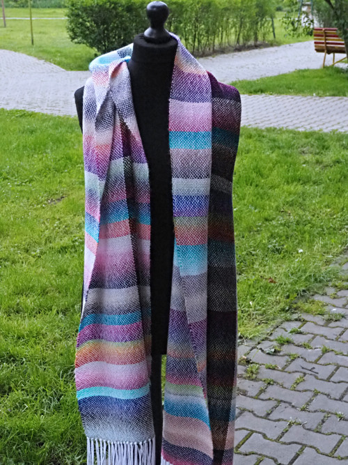 RUČNĚ TKANÁ ŠÁLA - PLÉD - DINA — foto 2