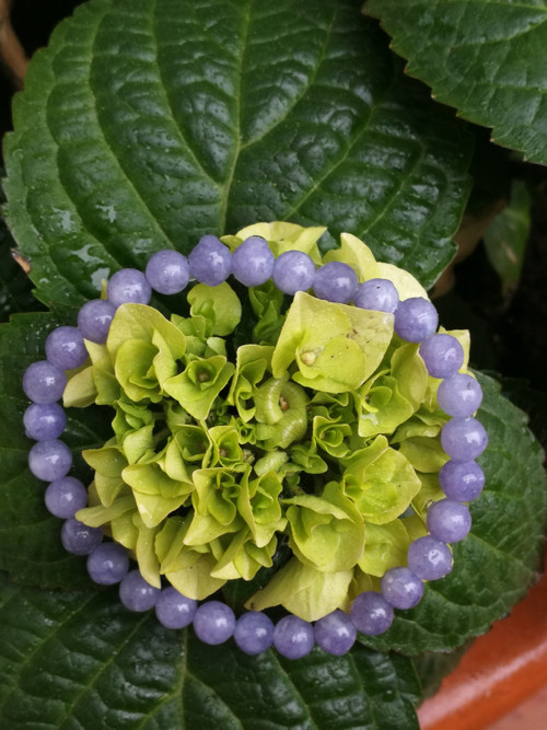 Náramek z minerálů - jadeit violet — foto 2