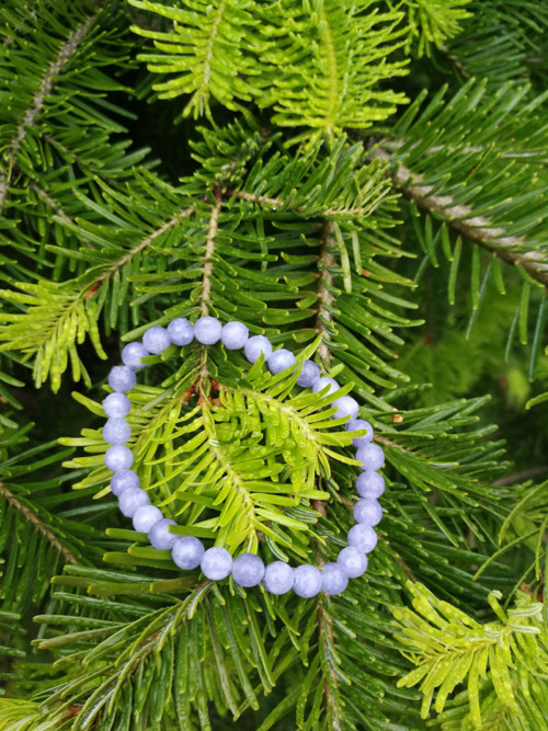 Náramek z minerálů - jadeit violet — foto 3
