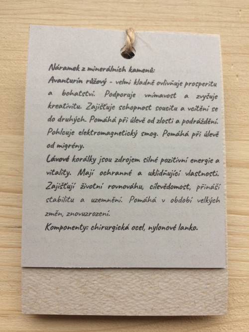 Náramek láva, avanturín — foto 2