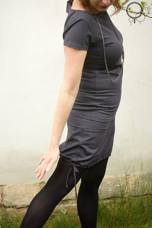 Šedá jednoduchá sukénka, vel. S — foto 5