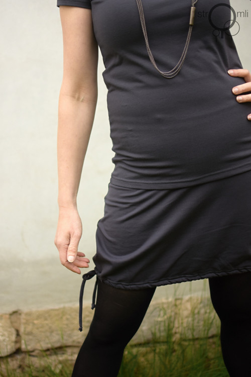 Šedá jednoduchá sukénka, vel. S — foto 4