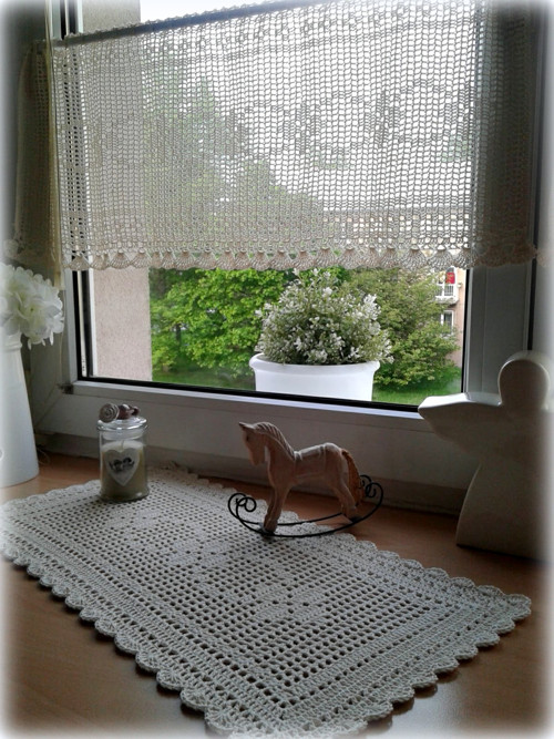 Dečka háčkovaná přírodní 60x28 — foto 5