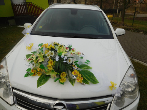 Kytice na auto - žlutá — foto 2