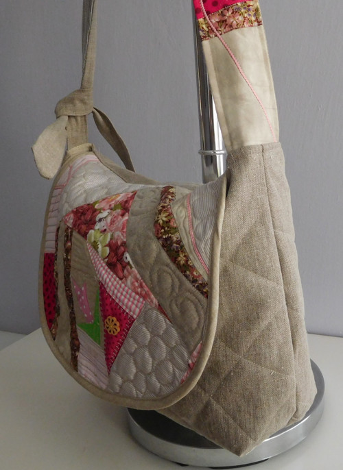 Boho - lněná kabelka s klopou — foto 2