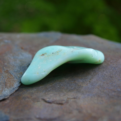 Chrysopras, plochý valoun — foto 3