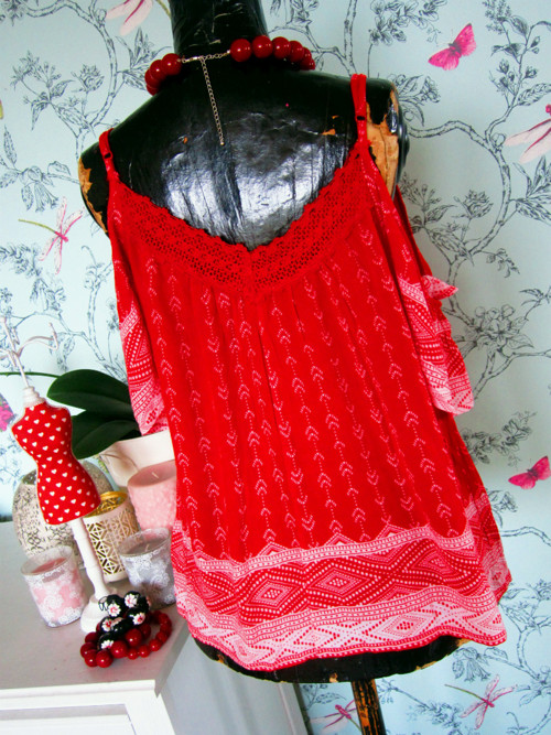 Tunika boho hippie red — foto 4