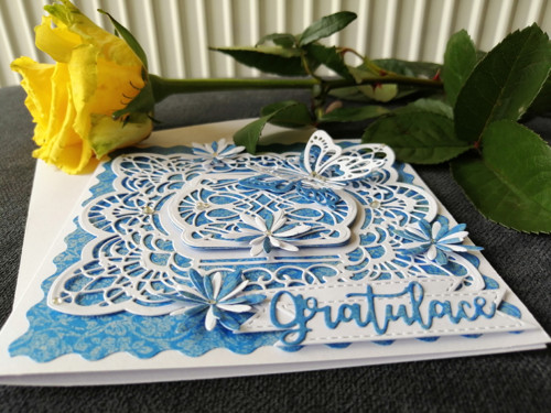 Gratulace s motýlem a krajkou — foto 2