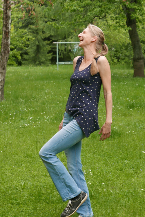 Asymetrické tílko „ASY zlatý srdce“ — foto 3