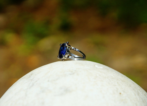 Nerezový prsten ...." Blue Queen " — foto 3