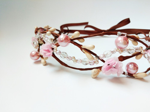 Věneček do vlasů •sweet pink• — foto 2