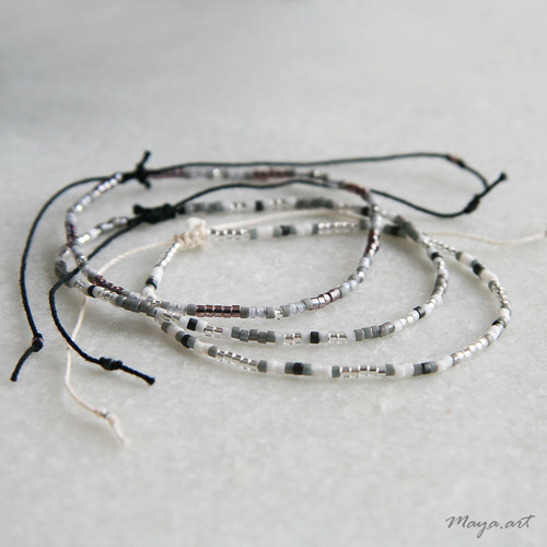 Šedofialový náramek SIMPLE BRACELET — foto 2