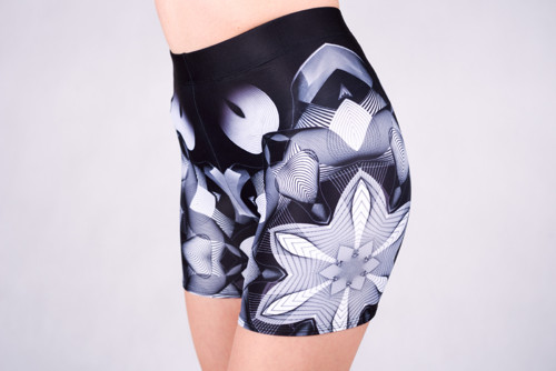 Lines mandalas black - krátky set, šortky a top — foto 6