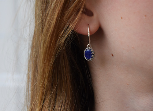 Náušnice Lapis lazuli - Ag — foto 2