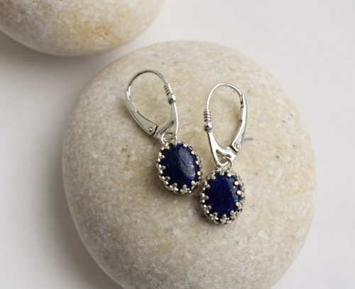 Náušnice Lapis lazuli - Ag — foto 3